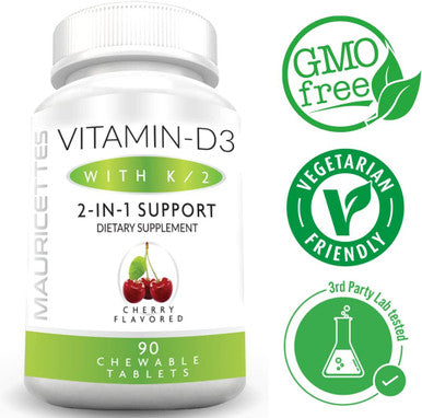 Premium Chewable D3 K2 Vitamin ÃƒÂ¢Ã¢â€šÂ¬Ã¢â‚¬Å“ Great Taste, Easy To Take, Boosts Vitamin D And K2 Levels ÃƒÂ¢Ã¢â€šÂ¬Ã¢â‚¬Å“ Perfect For Adults And Kids