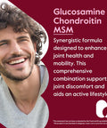 Bestvite Glucosamine Chondroitin MSM 500/400/100 per Capsule (240 Capsules) with Patented OptiMSM - Maximum Strength Formula for Joint Support - No Stearates - Gluten - Non GMO