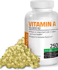 Bronson Vitamin A 10,000 IU Premium Non-GMO Formula, 250 Softgels