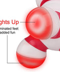 Cotsoco Handheld Massager Mini Portable Vibrating Body Massager With Led Light For Hand Head Neck Back Legs Arms Pain Release, Battery Operated, Easy Hand Grip