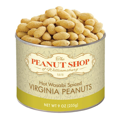 The Peanut Shop of Williamsburg Lightly Salted Handcooked Virginia Peanuts, Williamsburg Peanuts, Non-Gmo, Kosher Certified - 18 Oz Tin