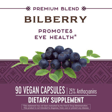 Nature'S Way Bilberry Standardized Extract Veg Capsules 90 Ea (Pack Of 3)