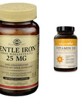 Solgar Gentle Iron - Ideal For Sensitive Stomachsred Blood Cell Supplement & Naturewise Vitamin D3 2000Iu (50 Mcg) Healthy Muscle Function And Immune Support Non-Gmo