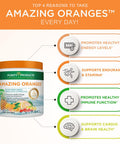 Amazing Oranges Powder by Purity Products Power Packed with Vitamin C Vitamin D Calcium Magnesium Potassium Fiber Electrolytes and Bio Flavonoids 30 Day Supply