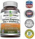 Amazing Formulas Calcium Magnesium Zinc + D3 Supplement 150 Tablets Non-Gmo Gluten- Made In Usa