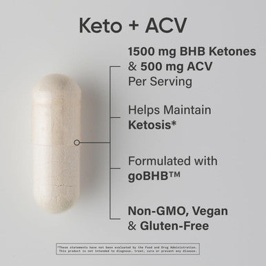 Sports ResearchÃƒâ€šÃ‚Â® Keto Plus Acv Capsules - Diet Support With 500Mg Of Apple Cider Vinegar & 1500Mg GobhbÃƒâ€šÃ‚Â® Exogenous Ketones - Gluten & Keto Certified - 120 Veggie Capsules