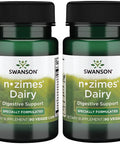 Swanson n-zimes Dairy 90 Veg Capsules Enzyme (2 Pack)