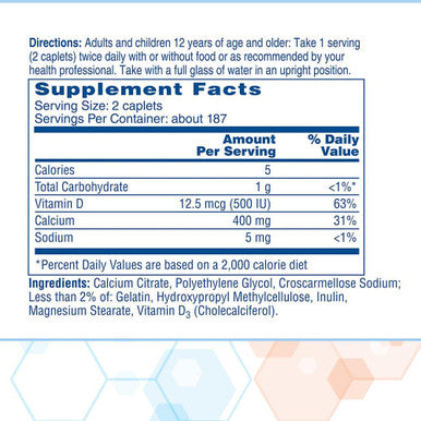 Citracal Petites- Calcium Citrate with Vitamin D3, Bone Health Support Calcium Supplement for Ages 12+ 375 Count