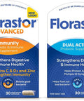 Florastor Digestion And Immunity Boost Bundle For Men & Women With Saccharomyces Bouldari - 30 Ct. Probiotic For Digestive & Immune Health + 30 Ct. Immunity Boost & Support Daily Probiotic