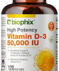 Biophix Vitamin D-3 50000 Iu 120 Tablets - High-Potency Supports Strong Bones Immune Health