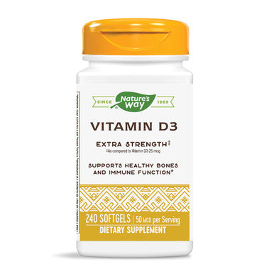 Nature'S Way Vitamin D3 Extra Strength; 2000 Iu Per Serving; 240 Softgels
