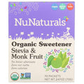 Nunaturals Organic Sweetener Stevia & Monk Fruit Sugar- Plant-Based Sugar Substitute 70 count