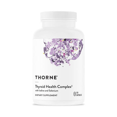 THORNE - Thyroid Health Complex - Cofactors for Function Support* - Vitamins B12, C & E, Ashwagandha, Iodine, Zinc, Selenium, Copper & L-Tyrosine - Third-Party Certified - 120 Capsules
