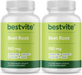 Bestvite Beet Root 550mg per Capsule (240 Vegetarian Capsules) (120 x 2) - No Stearates - No Maltodextrin - No Fillers - Vegan - Non-GMO - Gluten