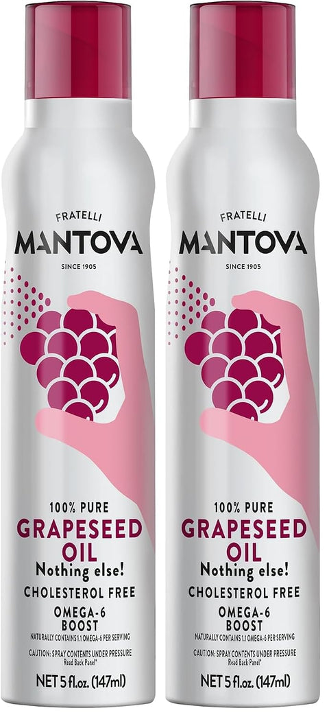 Mantova Coconut Oil Spray, 100% Pure Cooking Oil, Ideal for Healthy Keto Snacks, Baking, Grilling, and Seasoning - Versatile Dispenser for Spray, Drip, or Stream with No Waste, 5 oz