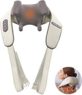 Cotsoco Neck Massager For Pain Relief Deep Tissue,6D Deep Kneading Massagers With 6 Massage Nodes,Rechargeable Neck Massager With Heat,Shiatsu Shoulder Massager,Like Human Hand,For Women