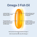 Nutrasumma High Purified Omega 3 Supplement Wild Alaskan Fish Oil Burpless & No Fishy Taste, 650Mg Epa &270Mg Dha Of 1250Mg Fish Oil Softgels, Gluten Free, Heart, Brain& Immune Support, 60 Servings