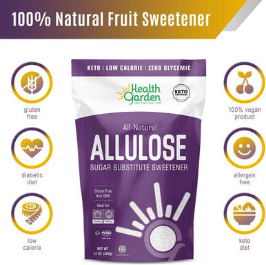 Health Garden Allulose Sweetener - Gluten And Sugar - Zero Net Carb - Non Gmo - her - Keto Friendly (12 Oz)