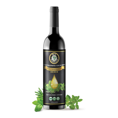 M.G. Pappas Extra Virgin Olive Oil, High Polyphenol EVOO - Cold Pressed & Unfiltered Greek Olive Oil - Over 500mg/kg Polyphenols with High Hydroxytyrosol - Award-Winning Organic Quality - 12.7oz (375ml) Bottle