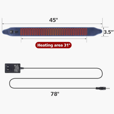 Heated Arm Wrap Leg Heating Pad Wrap Heating Pad With 78" Long Charge Cord Heating Pad Sleeve For Arm Around Heating Pad For Elbow, Wrist, Ankle, Arm