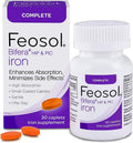 Feosol Bifera HIP and PIC Iron Supplement Complete 30 Caplets Pack of 3