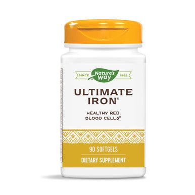 Nature'S Way Ultimate Iron Healthy Red Blood Cells* 50 Mg Per Serving Gluten-Free 90 Softgels