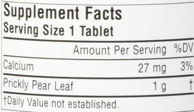 Planetary Herbals Full Spectrum Nopal Cactus 1000mg Prickly Pear Cactus Antioxidant - 100% Natural - 60 Tablets