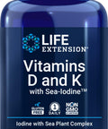 Life Extension Vitamins D and K with SeaIodine 90 Capsules