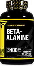 Primaforce Beta Alanine Capsules 3400mg 180 Capsules (45 Servings) - Potent Beta-Alanine Supplement