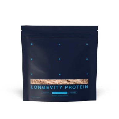 Blueprint Bryan Johnson Longevity Protein 26G Plant Protein Non Dairy Grape Seed Extract Heavy Metal Tested Vegan Keto Original 30 Servings