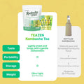 Teazen Kombucha Tea Tropical Zest Hydration Variety Pack - 20 Sticks 5 Flavor (Lemon Pineapple Korean Plum Shine Muscat Green Mandarin-Lime)