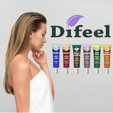 Difeel Hot Oil Hair Treatment with Biotin 1.5 oz. (Pack of 2) - Biotin Hot Oil Treatment