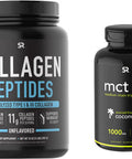 Sports Research Collagen Peptides 32oz Keto MCT Oil Softgels 240ct Bundle