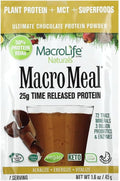 Macrolife Naturals Macromeal Vegan Chocolate Superfood Supplement Powder Protein + Greens Probiotics Digestive Enzymes Fiber - Energy Detox Immune - Non-Gmo Gluten- - 10 Packet Servings