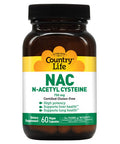 Country Life - Nac (N-Acetyl Cysteine) 750 Mg - 60 Vegetarian Capsules