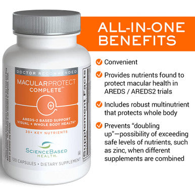 ScienceBased Health Macularprotect Complete All-In-One Areds 2 Vitamin & Mineral Supplement And Whole Body Multinutrient - 120 Capsules
