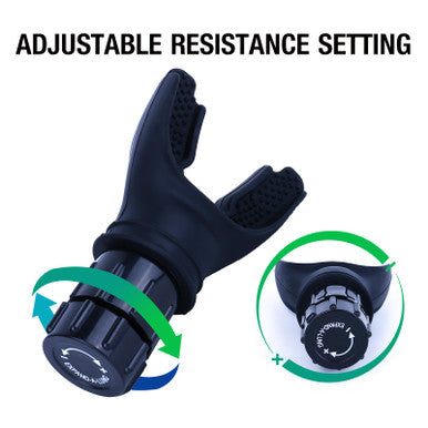 Kitchenassist Portable Breathing Trainer With Adjustable Resistance Settings Muscle Trainer Exercise Device Resistance Trainer To Improve Breathing Capacity Enhance Muscle Training Strength