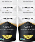 Terrasoul Superfoods Organic Cacao Butter Wafers 4 Lbs (4 Pack) - Raw | Keto | Vegan | Unrefined