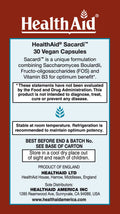 Sacardi, 5 Billion With Vitamin B3, Once Daily, 30Ct, Saccharomyces Boulardii, 5 Billion With Fos & Vitamin B3, Dairy Free, Acid & Bile Resistant Strains, Vegan