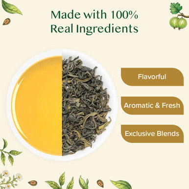 Vahdam Assorted Green Tea Loose Leaf Tea Sampler (10 Flavours 50+ Servings) Exotic Green Tea Blends from Himalayas with 100% Natural Ingredients | Loose Tea Set