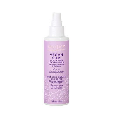 Pacifica Beauty, Vegan Silk Rice Water Leave In Spray, Styling Treatment, For Dry, Colored or Damaged Hair, Smoothing, Moisturizing, Vitamin B + E, Coconut Oil, Biotin, Silicone + Sulfate Free, Vegan