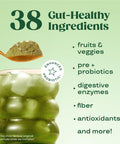 Bloom Nutrition Superfood Greens Powder Digestive Enzymes with Probiotics and Prebiotics Gut Health Bloating Relief for Women Chlorella Green Juice Mix with Beet Root Powder 25 SVG Peach