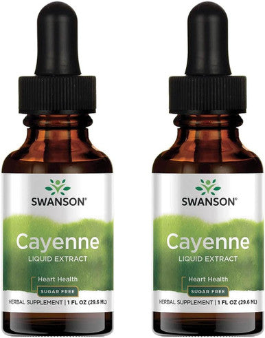 Swanson Cayenne Liquid Extract 1 fl Ounce (29.6 ml) Liquid (2 Pack)