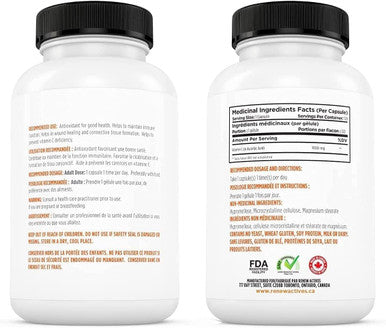 Renew Actives Maximum Strength Vitamin C 1000Mg - Antioxidant & Immune Booster For Overall Health, Strong Bones, Teeth & Gums - Non-Gmo, Sugar Free, 4-Month Supply (120 Vegan Capsules)