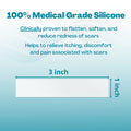 Newgel+ Advanced Silicone Scar Treatment Strip 1 Mm Thick For Optimal Occlusion To Scars From Surgery, Injury, Keloids, Burns, Reusable, 1" X 3" (3 Count) - Clear