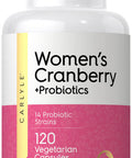 Women'S Cranberry Plus Probiotics | 120 Capsules | With 14 Probiotic Strains | Vegetarian, Non-Gmo, Gluten Free Supplement