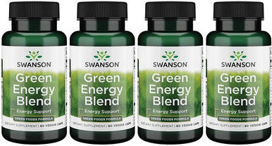 Swanson Green Energy Blend 60 Veg Capsules (4 Pack)