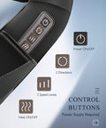Back Neck Shoulder Massager With Heat, Shiatsu Electric Deep Tissue 3D Kneading Massagers For Relief On Waist, Leg, Calf, Foot Full Body Muscles, For Men Women Mom Dad (Black)