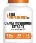 Bulksupplements.Com Chaga Mushroom Extract Capsules - Chaga Extract, Chaga Mushrooms Capsules - Vegan & Gluten Free, 2 Capsules (1000Mg) Per Serving, 360 Veg Capsules (Pack Of 1)