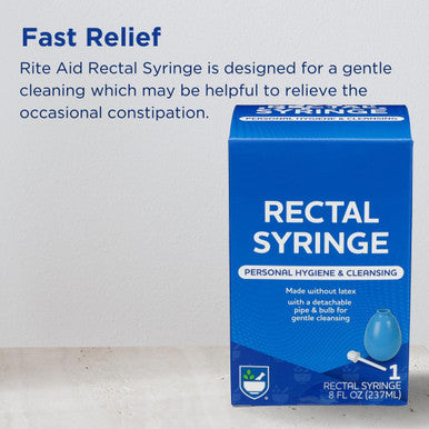 Rite Aid Rectal Enema Bulb 1 Syringe (8 Fl Oz) Reusable Rectal Douche